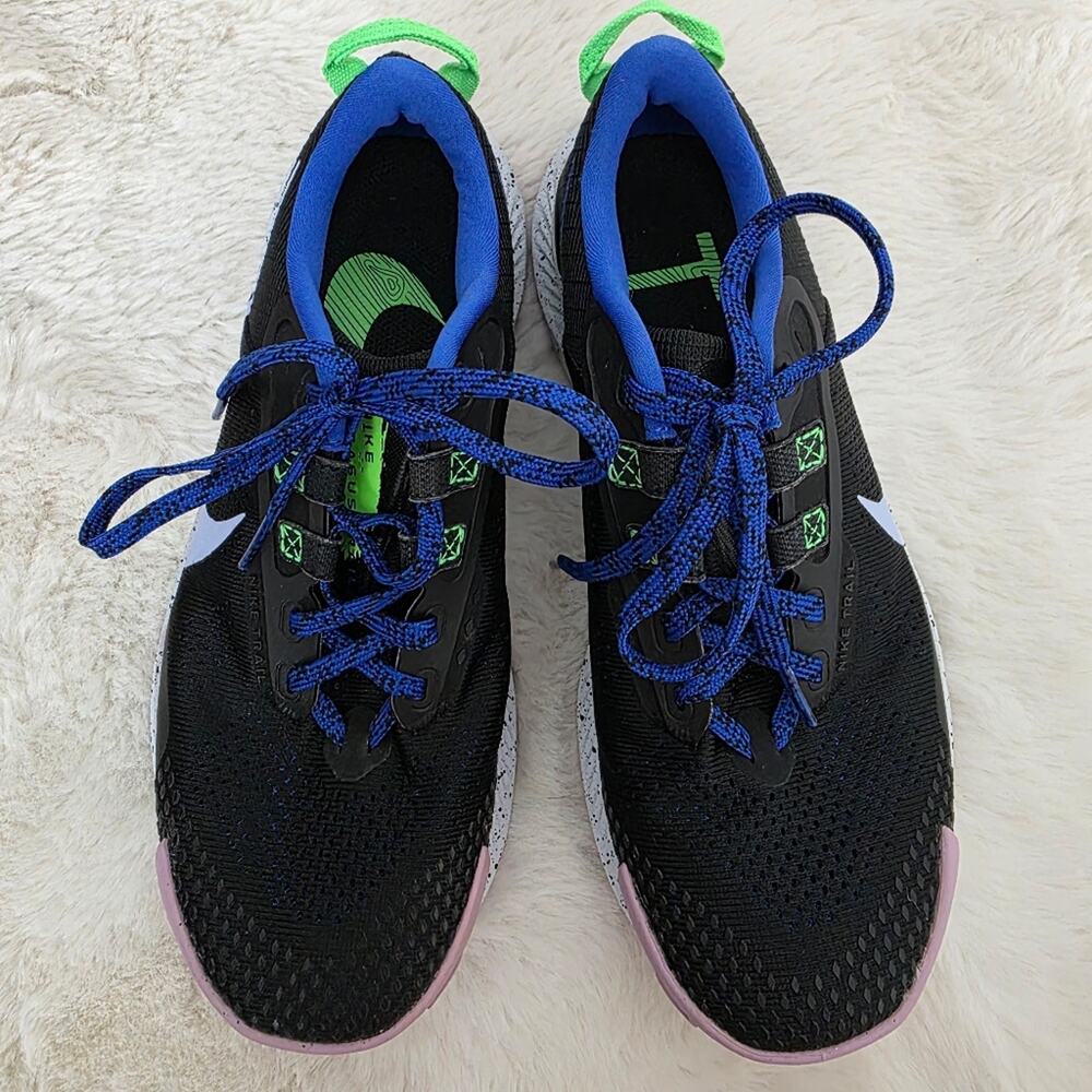 Nike Pegasus Trail 3 Women's Running Shoes Black Blue Pink React Sneakers 6 - Picture 11 of 13